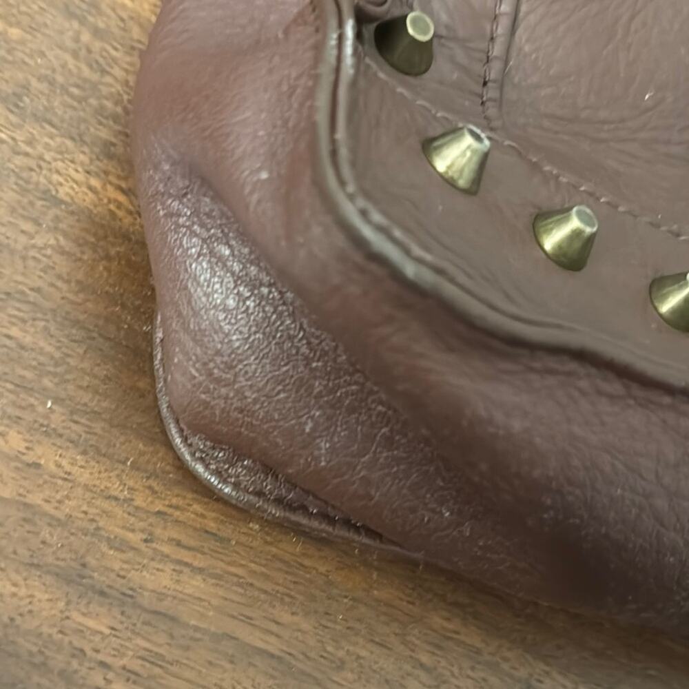 Lucky Brand Dixie Brown Leather Crossbody Studded Bag Boho Western - Picture 10 of 10